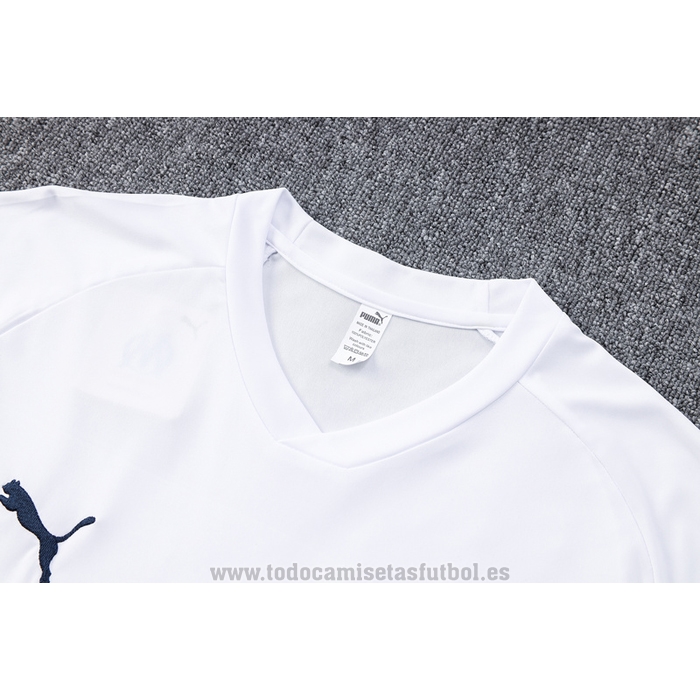 Chandal del Olympique Marsella Manga Corta 2022-2023 Blanco